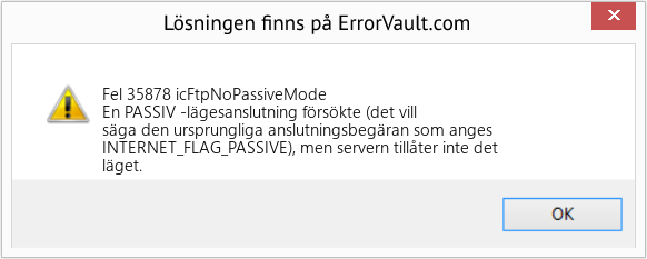 Fix icFtpNoPassiveMode (Error Fel 35878)