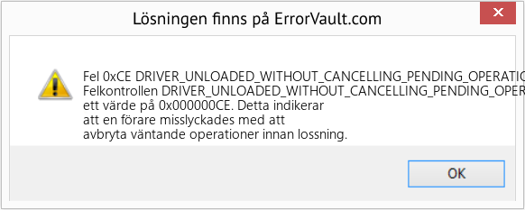 Fix DRIVER_UNLOADED_WITHOUT_CANCELLING_PENDING_OPERATIONS (Error Fel 0xCE)