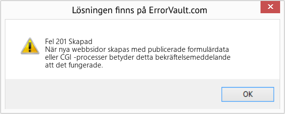 Fix Skapad (Error Fel 201)