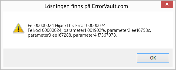 Fix HijackThis Error 00000024 (Error Fel 00000024)