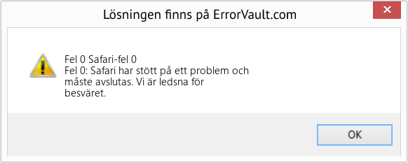 Fix Safari-fel 0 (Error Fel 0)