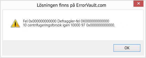 Fix Defraggler-fel 0X000000000000 (Error Fel 0x000000000000)