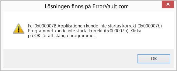 Fix Applikationen kunde inte startas korrekt (0x000007b) (Error Fel 0x000007B)