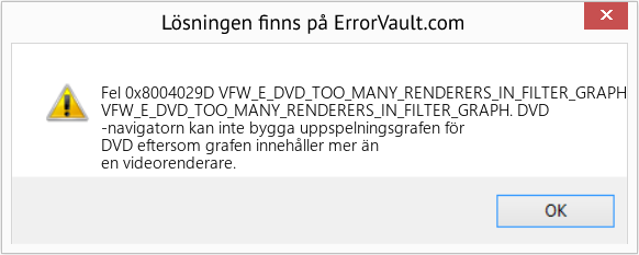 Fix VFW_E_DVD_TOO_MANY_RENDERERS_IN_FILTER_GRAPH (Error Fel 0x8004029D)