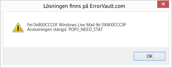 Fix Windows Live Mail-fel 0X800CCC0F (Error Fel 0x800CCC0F)