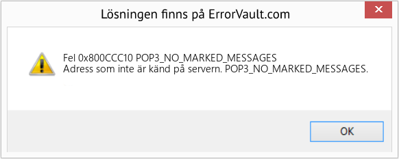 Fix POP3_NO_MARKED_MESSAGES (Error Fel 0x800CCC10)