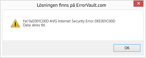 Fix AVG Internet Security Error 0XE001C00D (Error Fel 0xE001C00D)