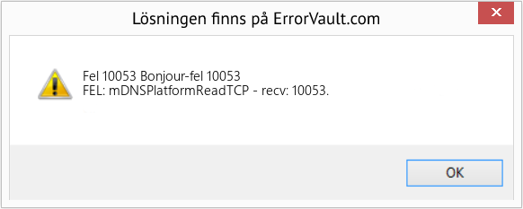 Fix Bonjour-fel 10053 (Error Fel 10053)