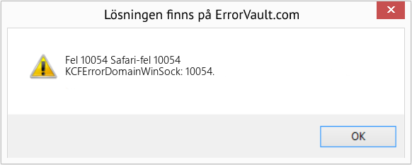 Fix Safari-fel 10054 (Error Fel 10054)