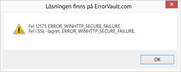 Fix ERROR_WINHTTP_SECURE_FAILURE (Error Fel 12175)