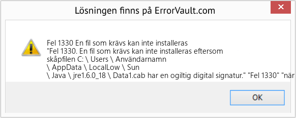 Download Error <?php echo $number; ?> (En fil som krävs kan inte installeras) Repair Tool Fix En fil som krävs kan inte installeras (Error Fel 1330)