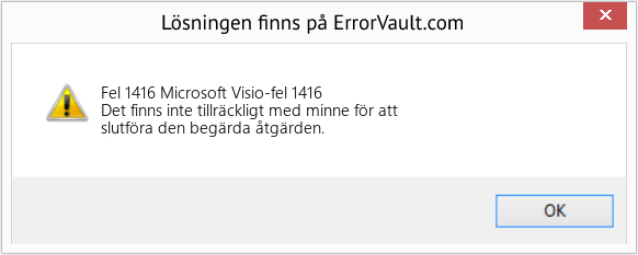 Fix Microsoft Visio-fel 1416 (Error Fel 1416)