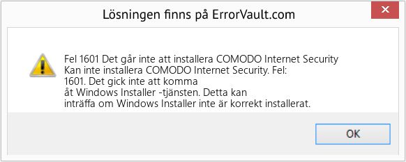 Download Error <?php echo $number; ?> (Det går inte att installera COMODO Internet Security) Repair Tool Fix Det går inte att installera COMODO Internet Security (Error Fel 1601)