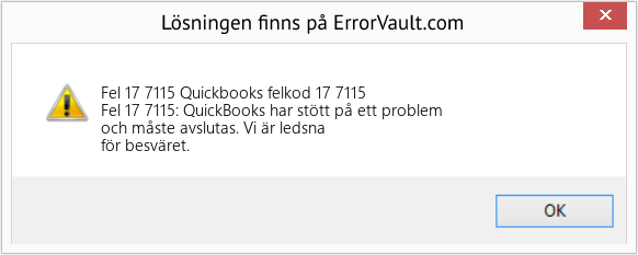 Download Error <?php echo $number; ?> (Quickbooks felkod 17 7115) Repair Tool Fix Quickbooks felkod 17 7115 (Error Fel 17 7115)