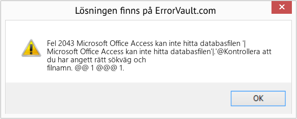 Download Error <?php echo $number; ?> (Microsoft Office Access kan inte hitta databasfilen '|) Repair Tool Fix Microsoft Office Access kan inte hitta databasfilen '| (Error Fel 2043)