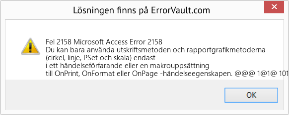 Fix Microsoft Access Error 2158 (Error Fel 2158)