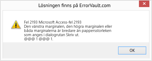 Fix Microsoft Access-fel 2193 (Error Fel 2193)