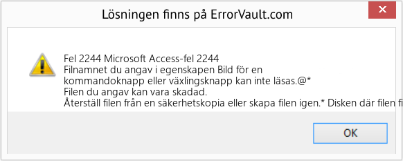 Fix Microsoft Access-fel 2244 (Error Fel 2244)