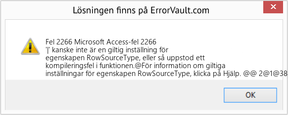 Fix Microsoft Access-fel 2266 (Error Fel 2266)