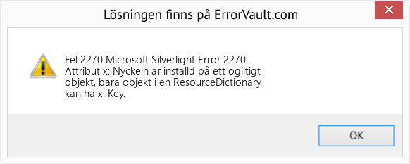 Fix Microsoft Silverlight Error 2270 (Error Fel 2270)