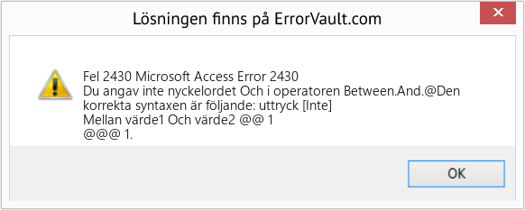 Download Error <?php echo $number; ?> (Microsoft Access Error 2430) Repair Tool Fix Microsoft Access Error 2430 (Error Fel 2430)