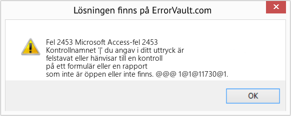 Download Error <?php echo $number; ?> (Microsoft Access-fel 2453) Repair Tool Fix Microsoft Access-fel 2453 (Error Fel 2453)
