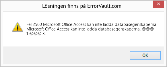 Download Error <?php echo $number; ?> (Microsoft Office Access kan inte ladda databasegenskaperna) Repair Tool Fix Microsoft Office Access kan inte ladda databasegenskaperna (Error Fel 2560)