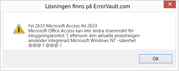 Fix Microsoft Access-fel 2633 (Error Fel 2633)
