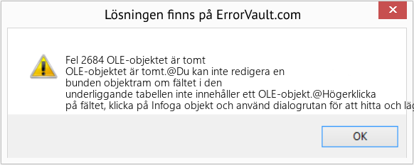 Download Error <?php echo $number; ?> (OLE-objektet är tomt) Repair Tool Fix OLE-objektet är tomt (Error Fel 2684)