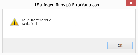 Fix uTorrent-fel 2 (Error Fel 2)