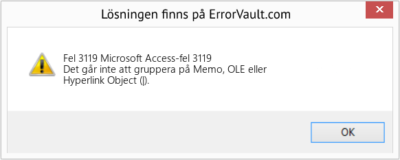 Fix Microsoft Access-fel 3119 (Error Fel 3119)