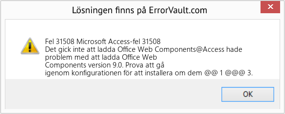 Fix Microsoft Access-fel 31508 (Error Fel 31508)