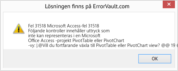 Fix Microsoft Access-fel 31518 (Error Fel 31518)
