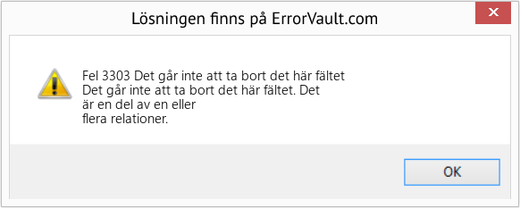 Download Error <?php echo $number; ?> (Det går inte att ta bort det här fältet) Repair Tool Fix Det går inte att ta bort det här fältet (Error Fel 3303)