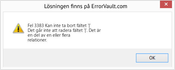 Download Error <?php echo $number; ?> (Kan inte ta bort fältet '|') Repair Tool Fix Kan inte ta bort fältet '|' (Error Fel 3383)