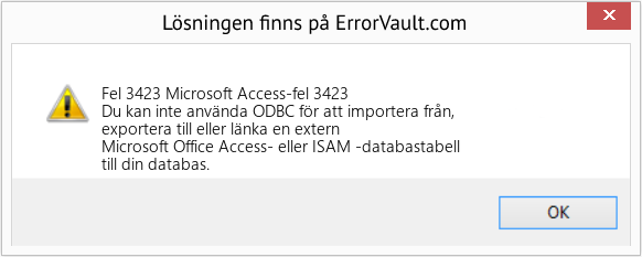 Fix Microsoft Access-fel 3423 (Error Fel 3423)