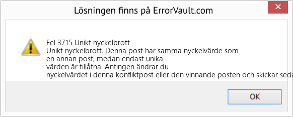 Download Error <?php echo $number; ?> (Unikt nyckelbrott) Repair Tool Fix Unikt nyckelbrott (Error Fel 3715)