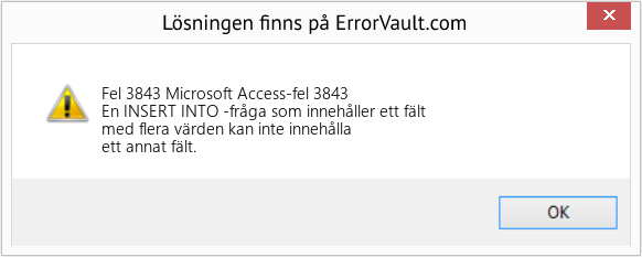 Download Error <?php echo $number; ?> (Microsoft Access-fel 3843) Repair Tool Fix Microsoft Access-fel 3843 (Error Fel 3843)