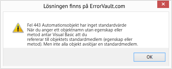 Download Error <?php echo $number; ?> (Automationsobjekt har inget standardvärde) Repair Tool Fix Automationsobjekt har inget standardvärde (Error Fel 443)