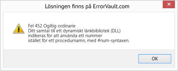 Download Error <?php echo $number; ?> (Ogiltig ordinarie) Repair Tool Fix Ogiltig ordinarie (Error Fel 452)
