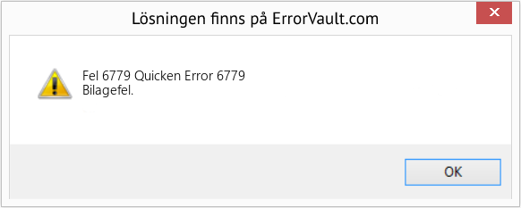 Fix Quicken Error 6779 (Error Fel 6779)