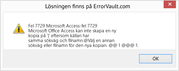 Fix Microsoft Access-fel 7729 (Error Fel 7729)