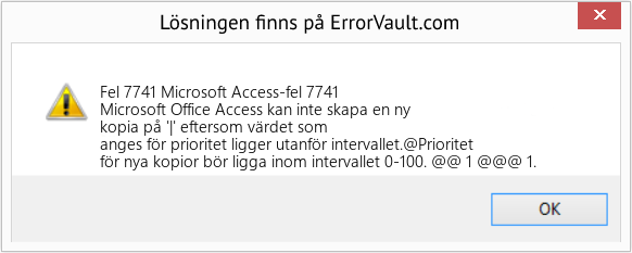 Fix Microsoft Access-fel 7741 (Error Fel 7741)