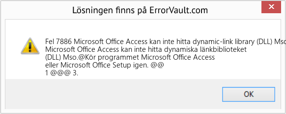 Fix Microsoft Office Access kan inte hitta dynamic-link library (DLL) Mso (Error Fel 7886)