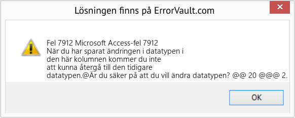 Fix Microsoft Access-fel 7912 (Error Fel 7912)