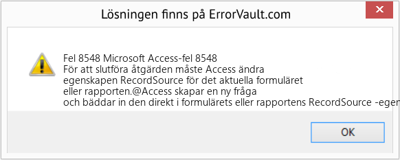 Download Error <?php echo $number; ?> (Microsoft Access-fel 8548) Repair Tool Fix Microsoft Access-fel 8548 (Error Fel 8548)