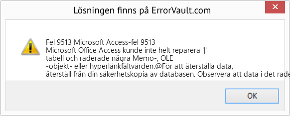 Fix Microsoft Access-fel 9513 (Error Fel 9513)