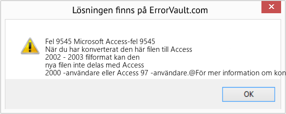 Fix Microsoft Access-fel 9545 (Error Fel 9545)