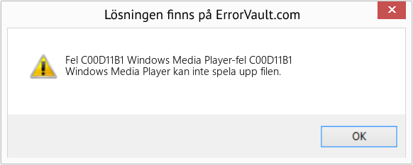 Fix Windows Media Player-fel C00D11B1 (Error Fel C00D11B1)
