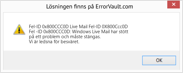 Fix Live Mail Fel-ID 0X800Ccc0D (Error Fel-ID 0x800CCC0D)